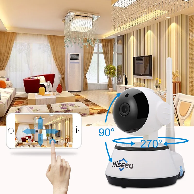  Newest Hiseeu HSY-FH2 720P WiFi 1.0MP IP Camera Night Vision Mini Rotatable camera  IR Cut with 2-Way Audio Motion Detection 