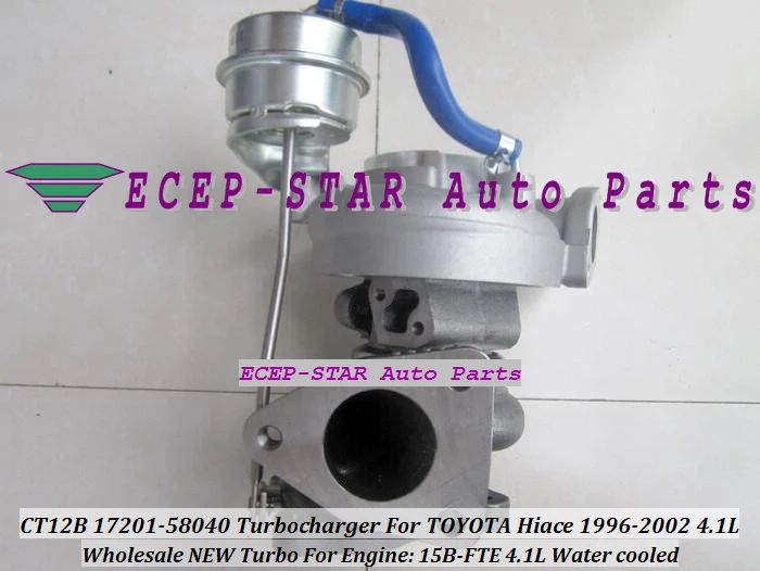 CT12B 17201-58040 17201 58040 Turbine Turbo Turbocharger For TOYOTA Hiace 1996-2002 Engine 15B-FTE 15B FTE 4.1L Water cooled (2)