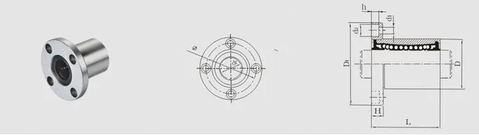 20 шт./лот LMF13UU фланцевого типа прямолинейное движение, подшипник LMF13UU линейный подшипник 13x23x32 мм