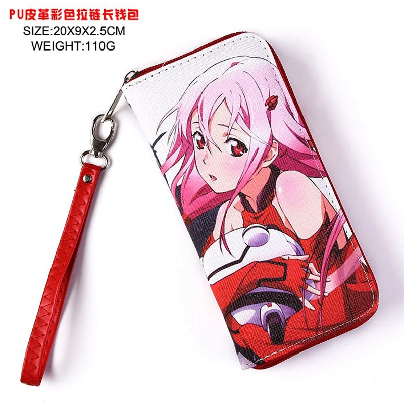 Yuzuriha Inori длинный стильный крутой PU кошелек/аниме Guilty Crown кошелек на молнии|wallet