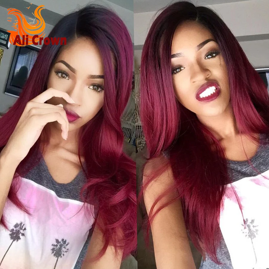 Ombre Full Lace Wig Lace Front Human font b Hair b font Wigs With Baby font