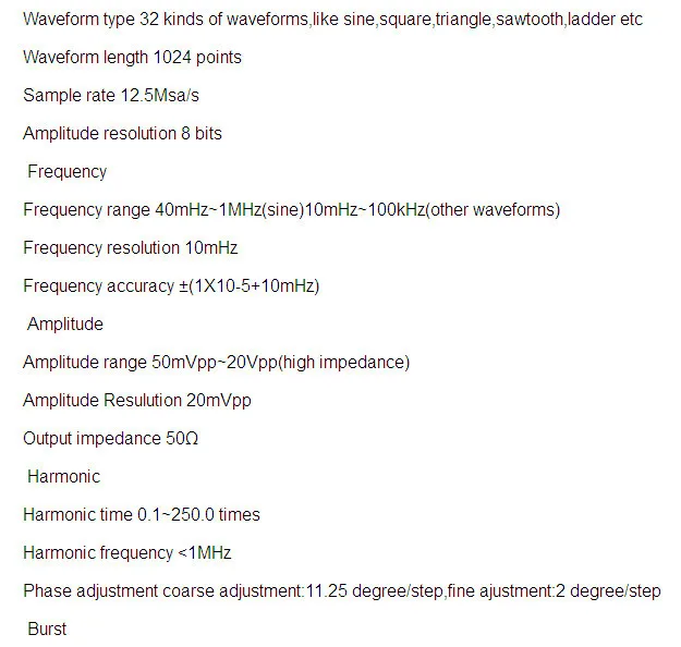 ATTEN ATF20D+ PA генератор DDS 180MSa/s 10 бит