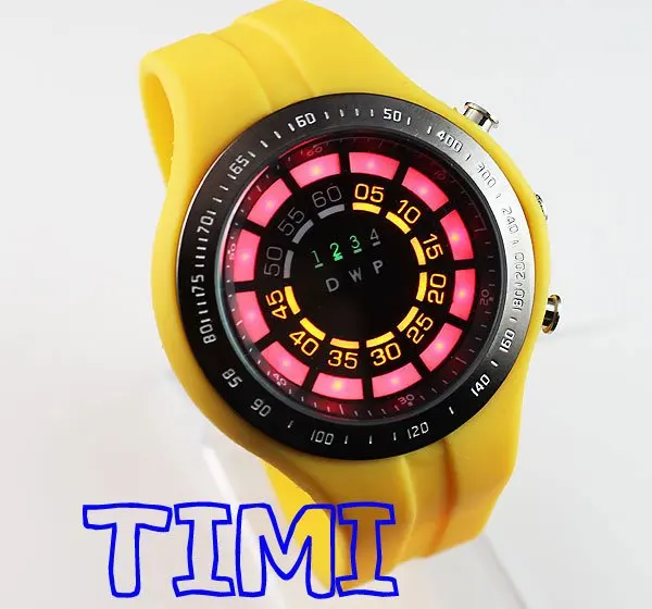 TVG Shark Blue Binary LED Watch Mens Sport Diving Digital Wrist Watch 2012 NEW