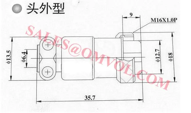 3pin M16 Электрический разъем