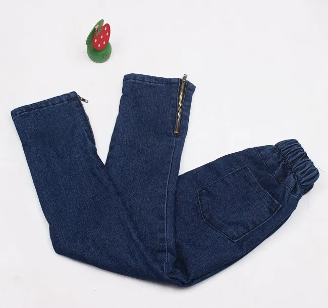 High quality Winter baby girl jeans thick winter warm cashmere kids jeans girls children jeans baby pants Freeshipping