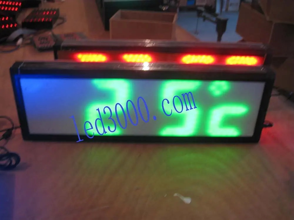 4,5 дюймов зеленый цвет светодиодный часы с температурой+ дата(HST4-5G