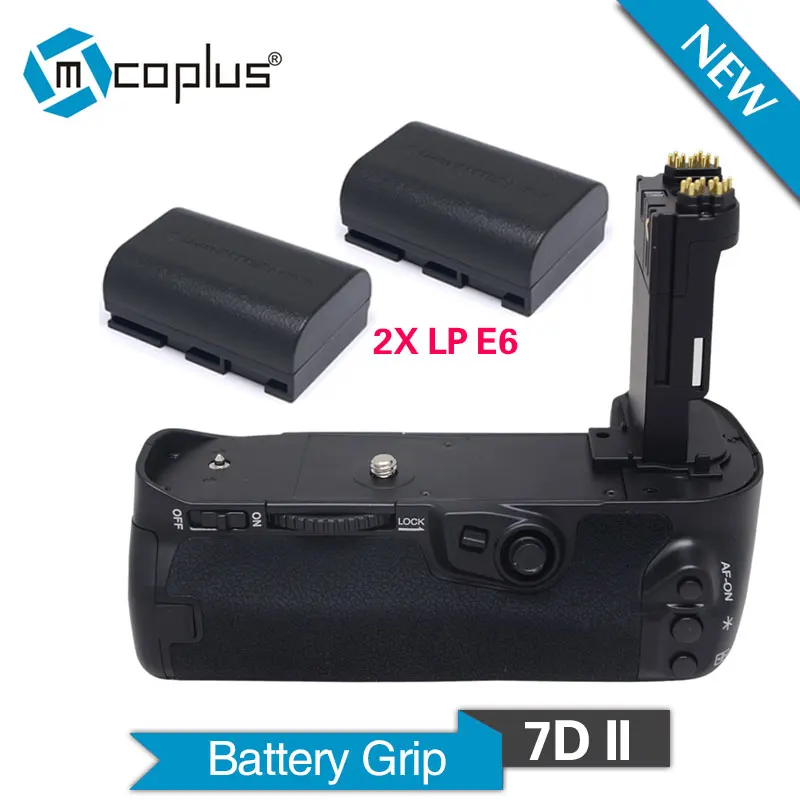 Mcoplus BG-7DII Вертикальная Батарейная ручка с 2 шт. LP-E6 Аккумуляторы для Canon EOS 7D Mark II камера как BG-E16 Meike MK-7DII