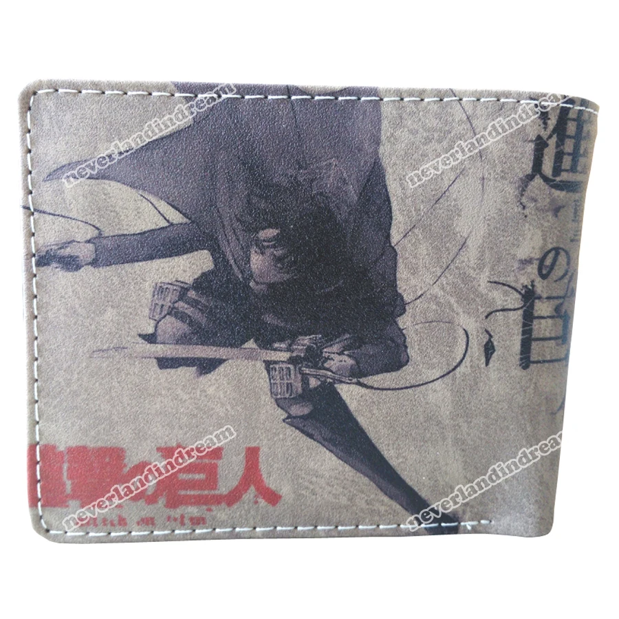 Матовый кошелек из искусственной кожи W-Аниме Attack On Titan Rivaille Wallet