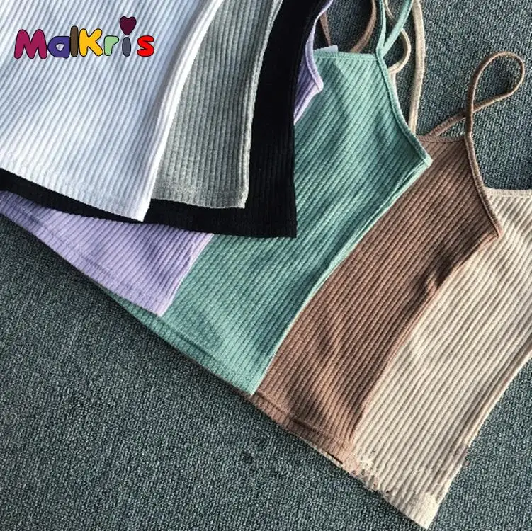 Malkris Underwear Camisoles For Women Thin Spaghetti Straps Joker Elastic Thread Condole Belt Vest Female Multicolor Color Malkris Underwear Camisoles For Women Thin Spaghetti Straps Joker Elastic Thread Condole Belt Vest Female Multicolor Color
