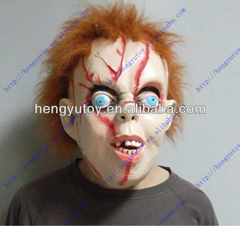 Chucky Mask Halloween Costume Masques Ghost Chucky Masks Horror Face Latex Devil Killer Doll Helmet