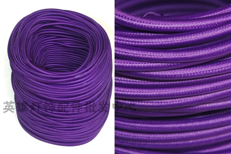 5 м Винтаж кабель 2*0.75 текстильной ткани Электрический провод DIY подвесной светильник Электрический кабель плетеный кабель питания шнур