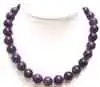 6 мм круглые Высокое качество природного фиолетовый кристалл 3 пряди 18-20 "necklace-nec5748