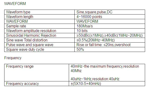 ATTEN ATF20D+ PA генератор DDS 180MSa/s 10 бит