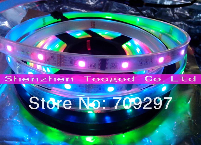 DHL/FEDEX100m/Лот, 6803IC Цифровой RGB светодиодные ленты, 150 светодиодный IP67 класс водопроницаемости трубки Цвет Мечты 12 V SMD 5050 RGB светодиодный полосы