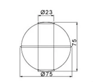 SS 75-S жидкости Поплавкового Мяч 75*75 диаметр отверстия 23 мм-принять