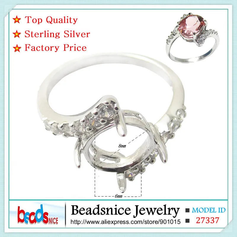 Beadsnice ID27337 кольцо из стерлингового серебра 925 элегантное обручальное кольцо fine jewelry diy овальные полу Гора кольцо настройки для нее