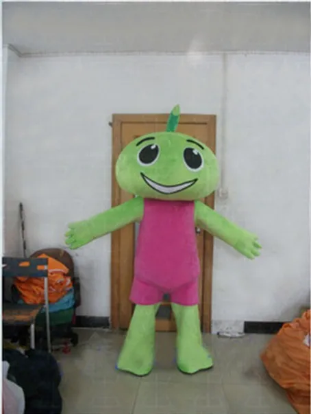 Стиль зеленый фрукт зеленый Яблоко зеленый Вишневый Костюм талисмана Взрослый размер мультяшный маскот Косплей Карнавальный Костюм SW330