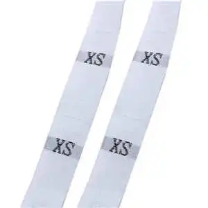 white XS DoreenBeads размер этикетки одежда тканые бирки XS-2XL белый черный 32 мм(1 2/") x 12 мм(4/8") 1 рулон(около 400 шт - Цвет: white XS