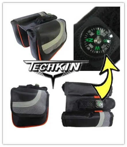 20313 TECHKIN triangle hypotenuse between bicycle saddle bag (with rain cover )
