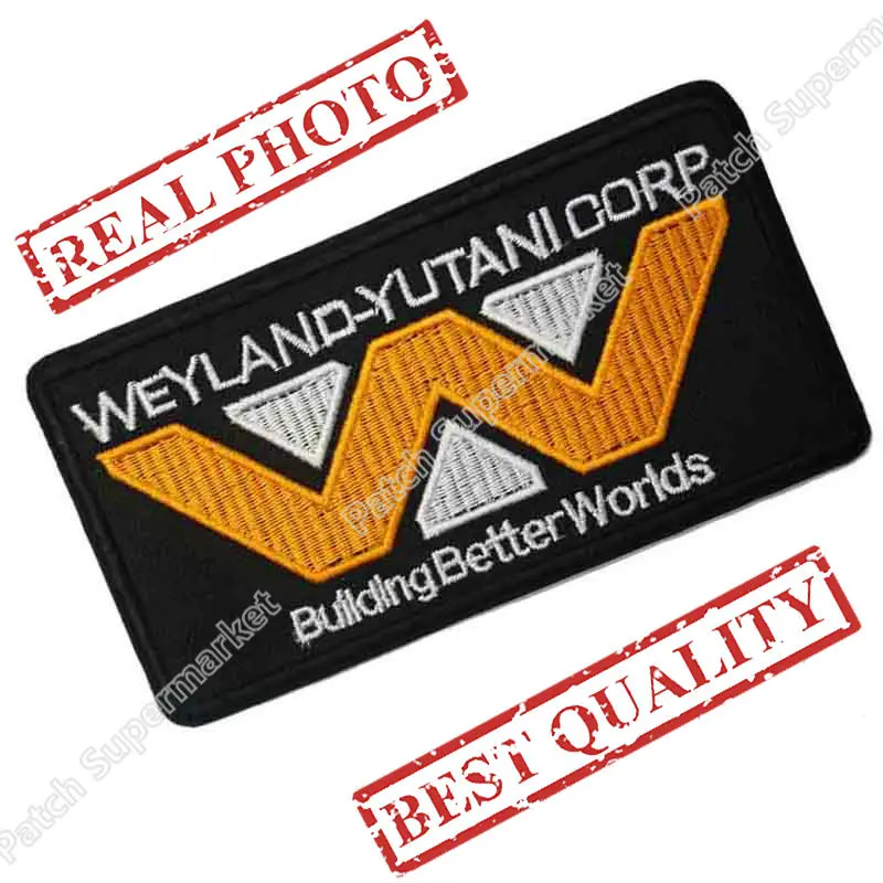 4," ALIEN ALIENS Weyland-Yutani" Better irds "фильм вышитый логотип железо на нашивка, значок, аппликация гот, панк, рокабилли