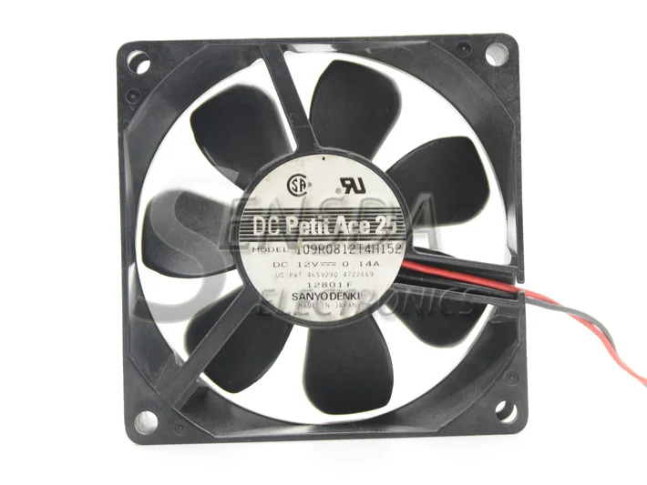 Sanyo 109r0812t4h152 8025 8 см 80 мм 12 В 0.14a 2-провод инвертор Сервер вентилятор охлаждения