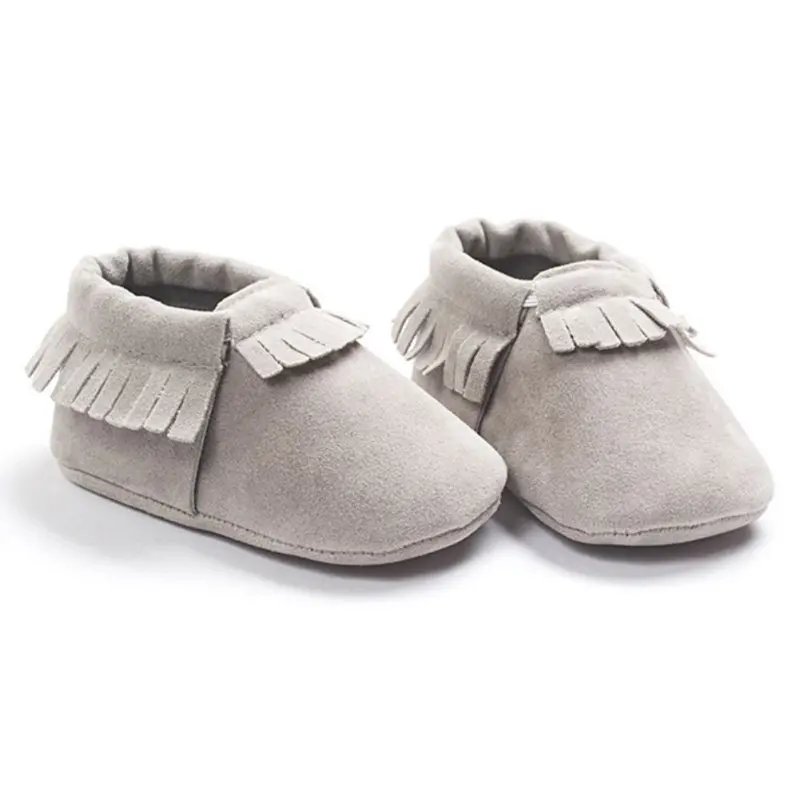Детские мокасины мягкая moccs Обувь для новорожденных мальчиков и девочек Bebe бахрома на мягкой подошве нескользящая обувь кроватки из искусственной кожи замшевая обувь