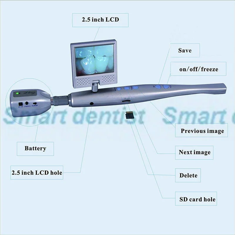 NEW easy go Dental Wireless Intraoral Intra Oral Camera USB SD Card 6-LED Mega Pixels H