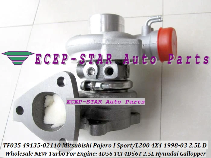 ECEP TF035 49135-02110 Turbo Turbocharger For Mitsubishi Pajero I Sport L200 4X4 2.5LD 1998-03 HYUNDAI Gallopper 2.5L 4D56 TCI 4D56T with gaskets (2)