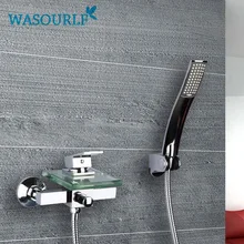 WASOURLF настенный смеситель для ванной комнаты Ванна Смеситель кран с насадки для душа