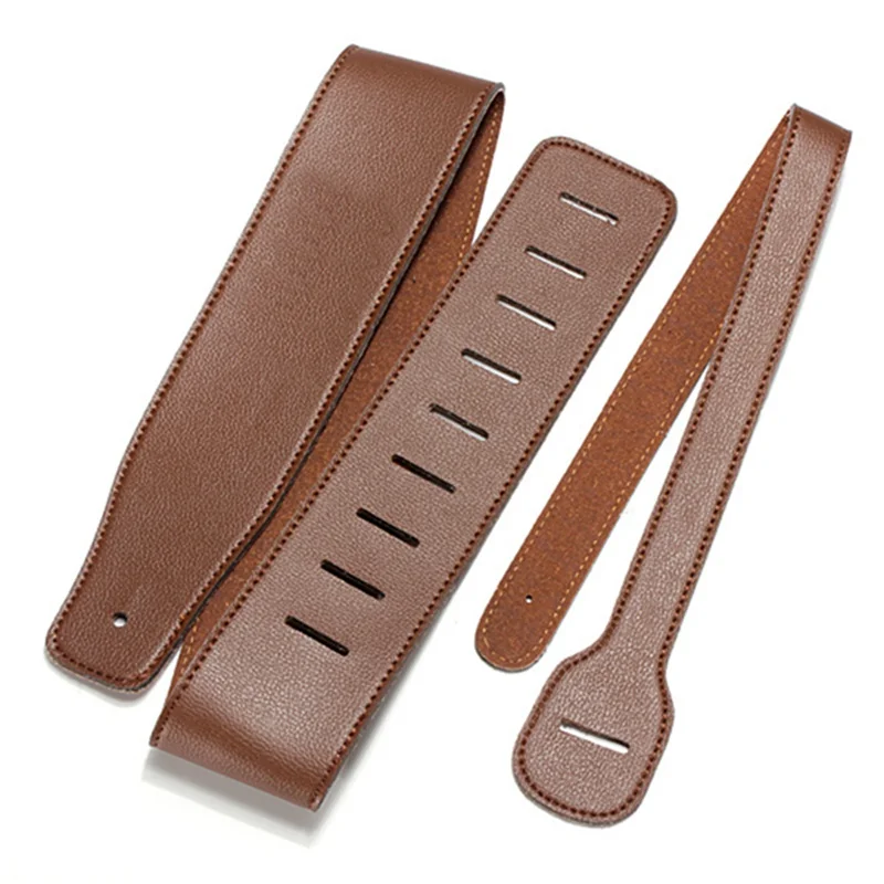 Brown Из искусственной кожи Пряжка электрогитары ремень для акустической гитары - Цвет: Brown