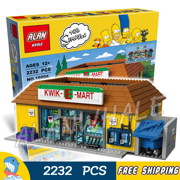 

2232pcs New Simpsons the Kwik-E-Mart 16004 DIY Model Building Kit Blocks Gifts Children Toys Compatible With lego