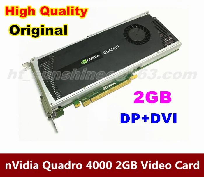 Free shipping by DHL/Fedex  Original nVidia Quadro 4000 2GB DDR5 DVI+DP Graphics Video Card  For Mac Pro 2008-2012