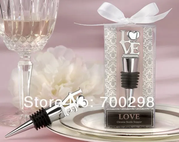 Свадебные подарками для гостей Серебряный Forever Love бутылки Фиксаторы Свадебный 100 шт./лот