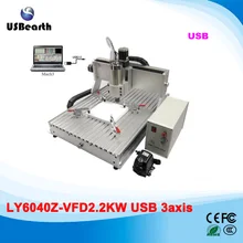 metal carving machine desktop CNC Router 6040 3 Axis 2.2KW VFD water cooled spindle cnc machine