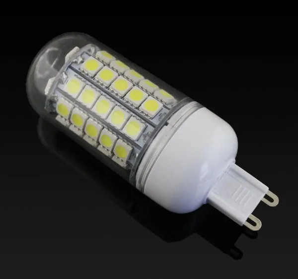 100 шт./лот Ультра-яркий G9 E27 5050smd светодиодные лампы 220 В 9 Вт 59 Светодиодная лампа теплый белый /Белый