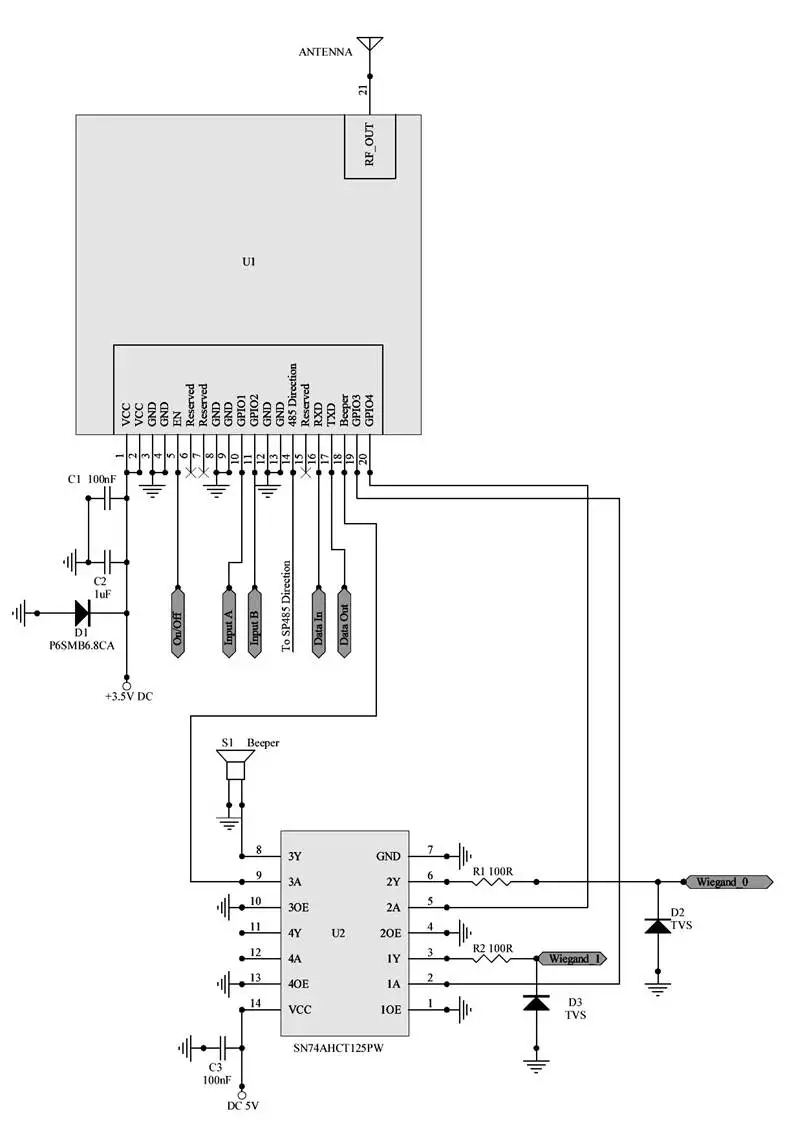 Фонарь с пассивной биркой чипом PR9200 gen2 1 3 м модуль считывания epc uhf rfid 902 928 МГц +