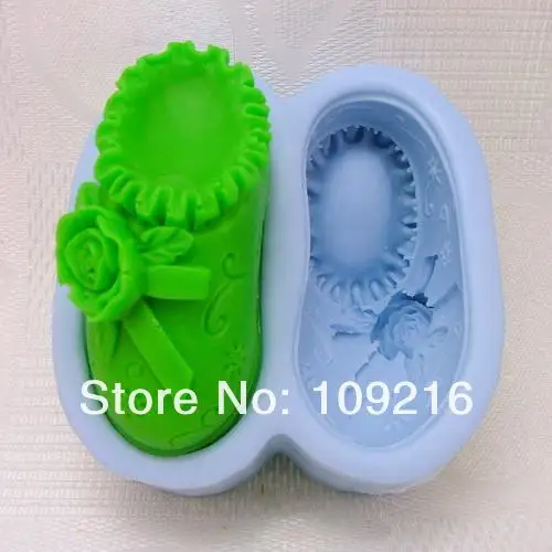 1 шт. Детская обувь(h0028) Силиконовые ручной Мыло Mold ремесел DIY Плесень