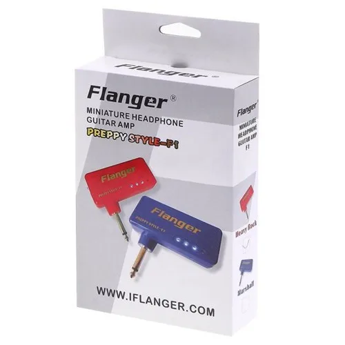 Flanger F1 Blue Red Miniature Portable Headphone Guitar AMP Amplifier Guitar Effects Free shipping