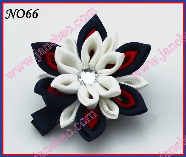 Новые 280 шт. " два слоя Kanzashi цветок заколки моды девушка Bow заколки