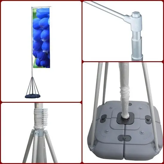 Регулируемый полюс огромный флаг, Стоять Флаги, настройка 5 м флаг