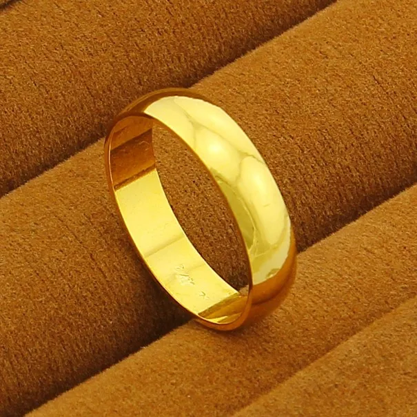 Новое поступление! Мода 24K GP золотого цвета мужские и женские ювелирные изделия кольцо желтого золота Золотое кольцо YHDR018