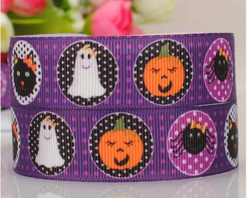 

7/8" inch(22mm) halloween pumpkin print grosgrain ribbon