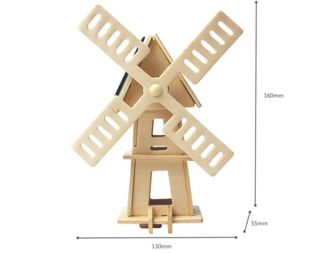 Robotime деревянная игрушка 3D модель головоломка собрана вместе плоские солнечная мельница DIY окружающей двигателя 1 шт