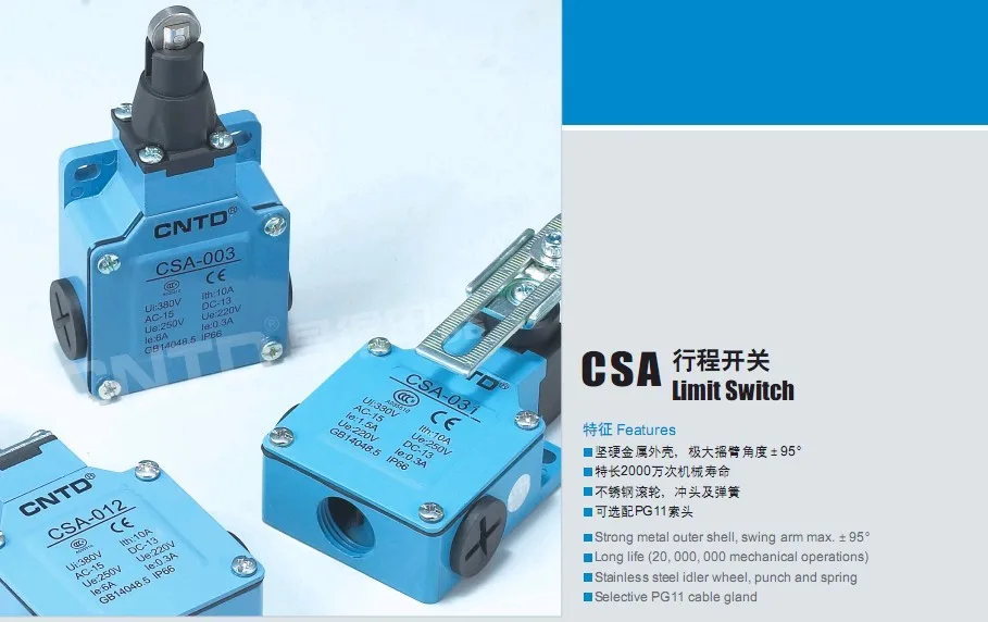 4 шт./лот высокое качество CNTD CSA-012 концевой выключатель/микро-переключатель Ui 380V Ith 10A