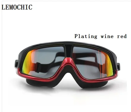plating wine red Высокое качество очки natacion близорукость профессиональные gafas плавать для мужчин плавание очки - Color: plating wine red