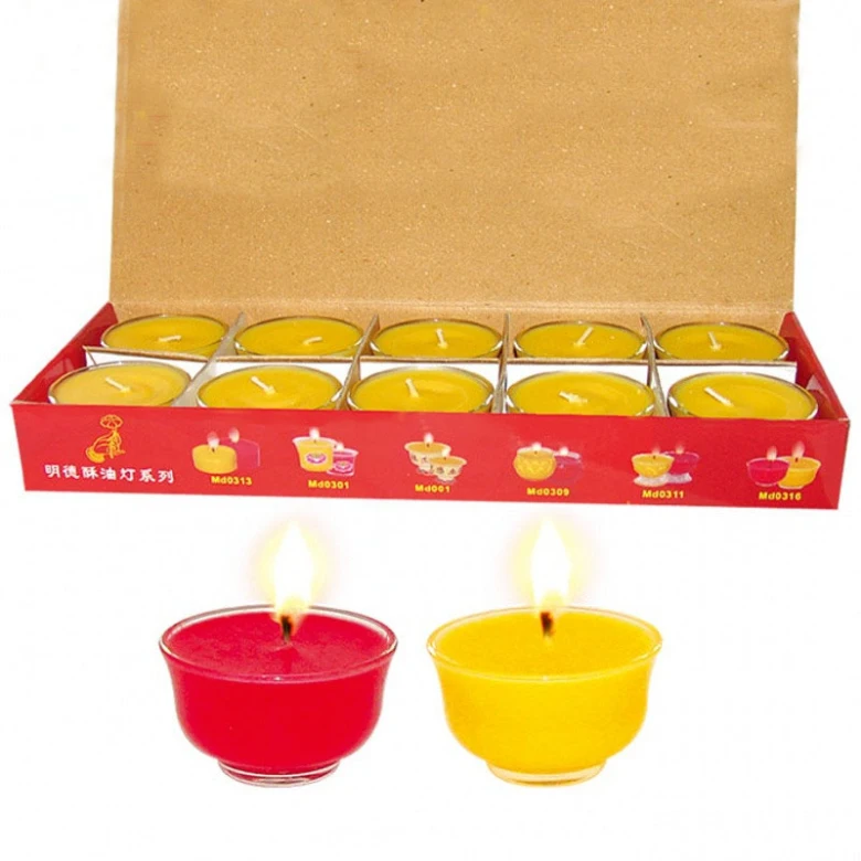 WHOLESALE!!! Natural Pure Buddha Butter Lamp Candles, Cup Shaped, 300