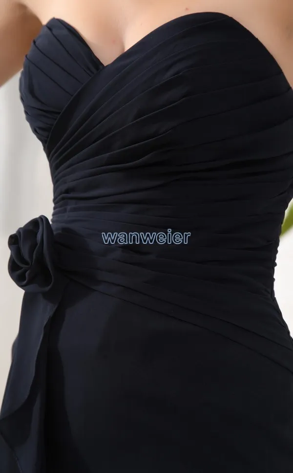 Дизайн платья женщин горячие vestidos pleat batas formales черный короткие партии платье милая Платья Невесты