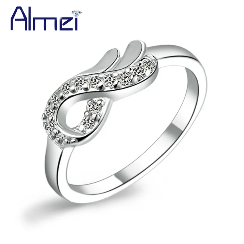 Almei 15Off Alibaba Express Wedding Rings Feather Ladies Jewellery