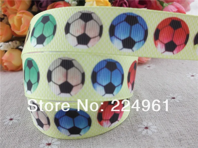 2013 Новое прибытие 7/8 ''(22 мм) Футбольная набивная лента из grosgrain спортивная лента с логотипом лента 10 ярдов