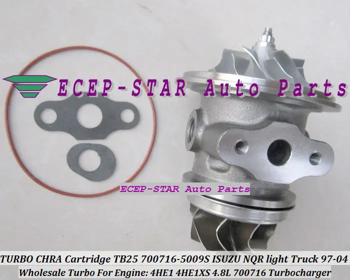 turbocharger cartridge Turbo CHRA core TURBO CHRA Cartridge Of GT25 TB2560S 700716-5009S ISUZU NQR light Truck 4.8L 1997-04  4HE1 4HE1XS 4.8L 700716 Turbocharger (2)